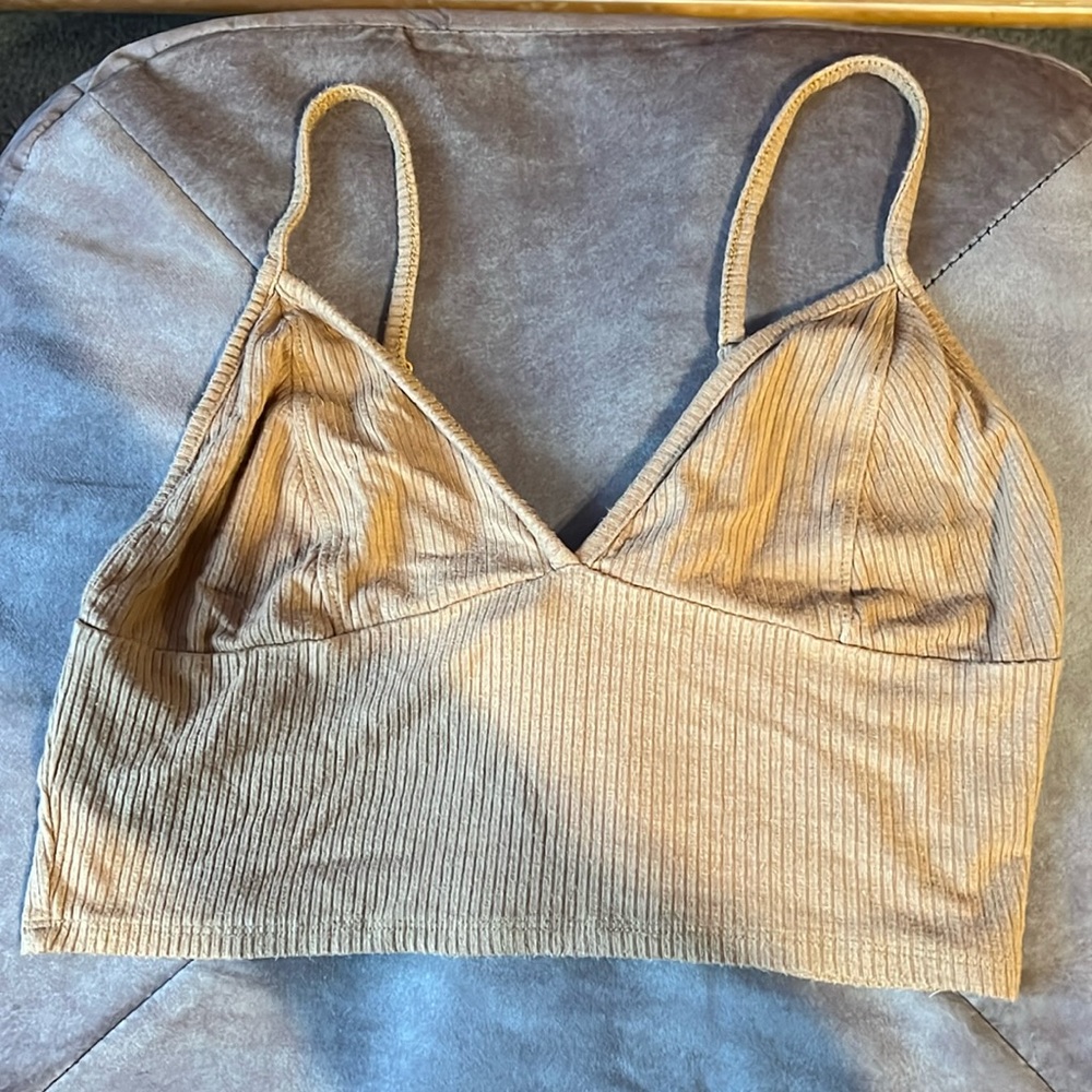 Bozzolo Brown Crop Top
